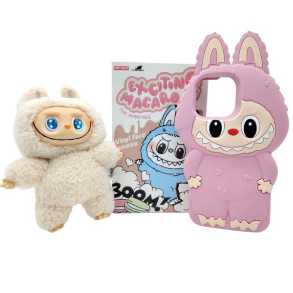 FUNDAS PARA IPHONE DIFERENTES MODELOS LABUBU ROSA